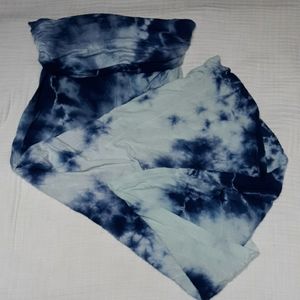 Tie die long skirt
